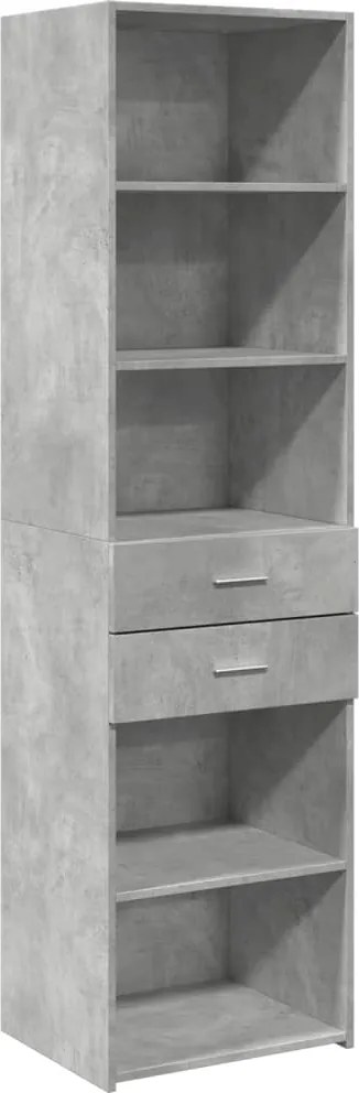 vidaXL betonszürke szerelt fa magasszekrény 50x42,5x185 cm