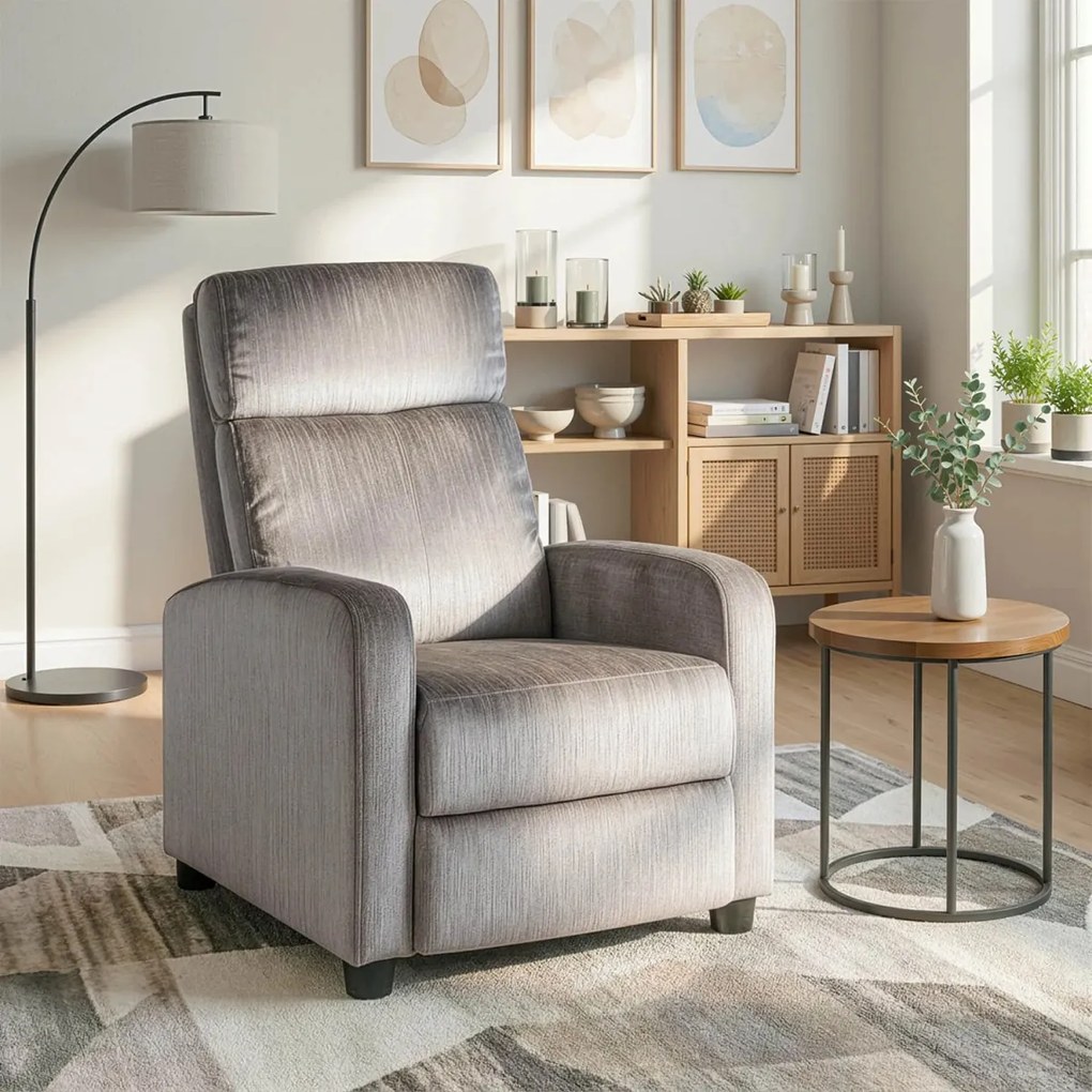 Dönthető fotel DANNY Szürke Bársony