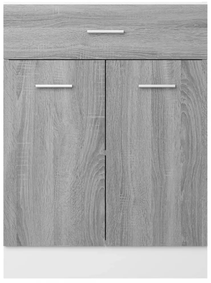 “Lyon” szürke sonoma színű szerelt fa fiókos szekrény