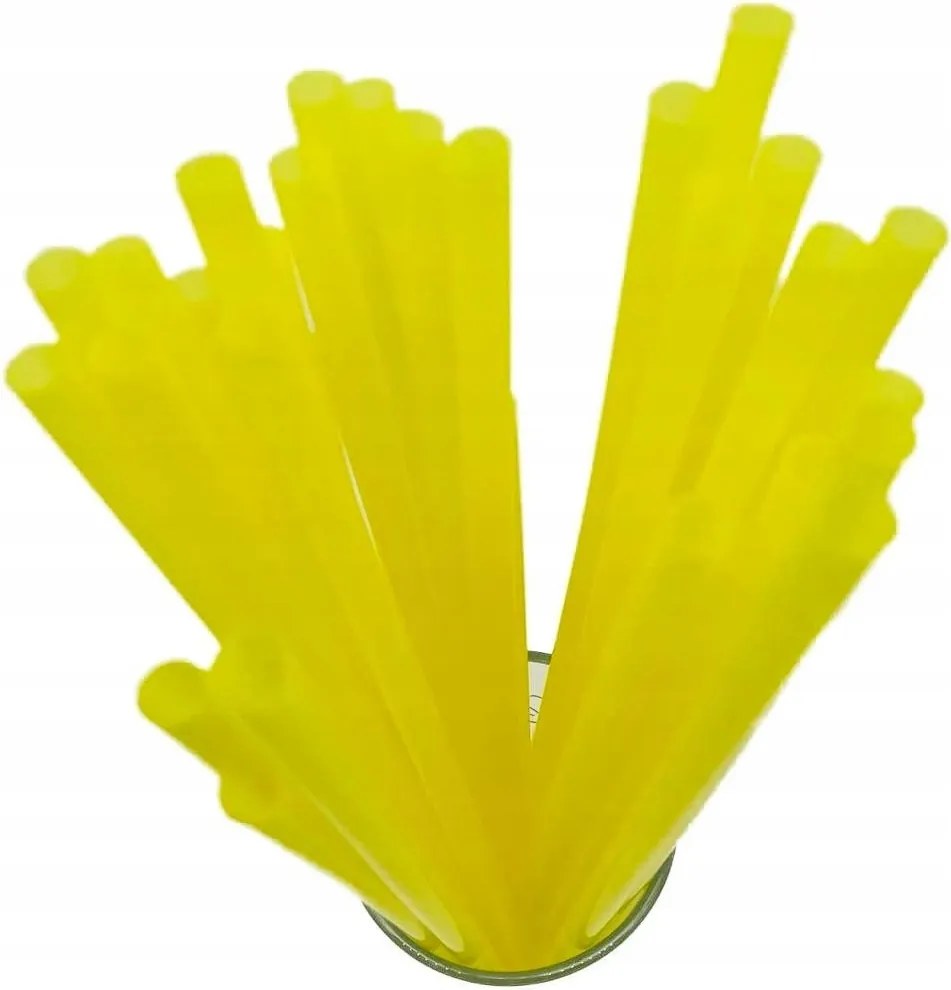 Műanyag szívószálak szívószálak 250 x 8 mm, op. használható, 100 db Szín: Sárga