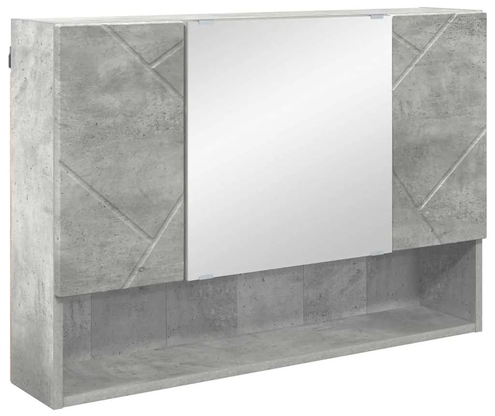 Fürdőszoba bútor szett 2 pcs Beton szürke 76.5 x 35 x 64 cm