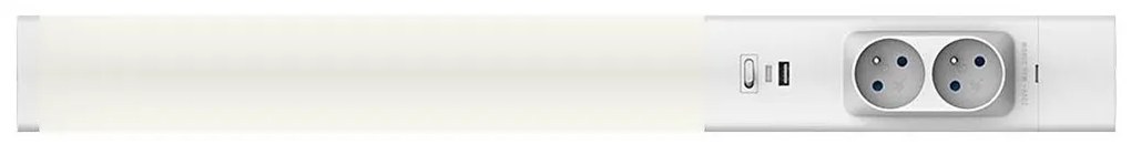 Milagro LED Pultmegvilágító konnektorral és USB porttal LED/18W/230V 4000K ezüst MI2578