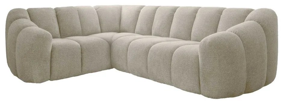 Bézs sarokkanapé (bal oldali-L alakú) Shell – Miuform