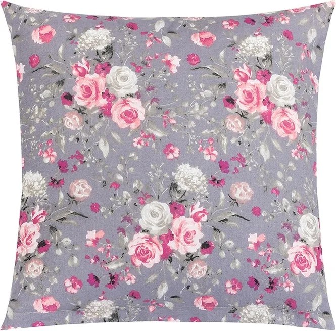 Bellatex Adéla Virág párna rózsaszín rózsa, 40 x 40 cm