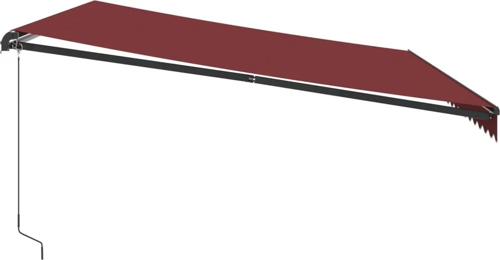 Burgundi vörös kézzel kihúzható napellenző 500 x 350 cm