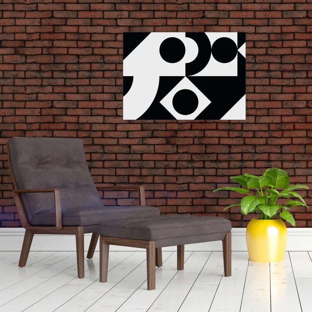 Üveg kép - Geometriai absztrakció N⁰1 (70x50 cm)