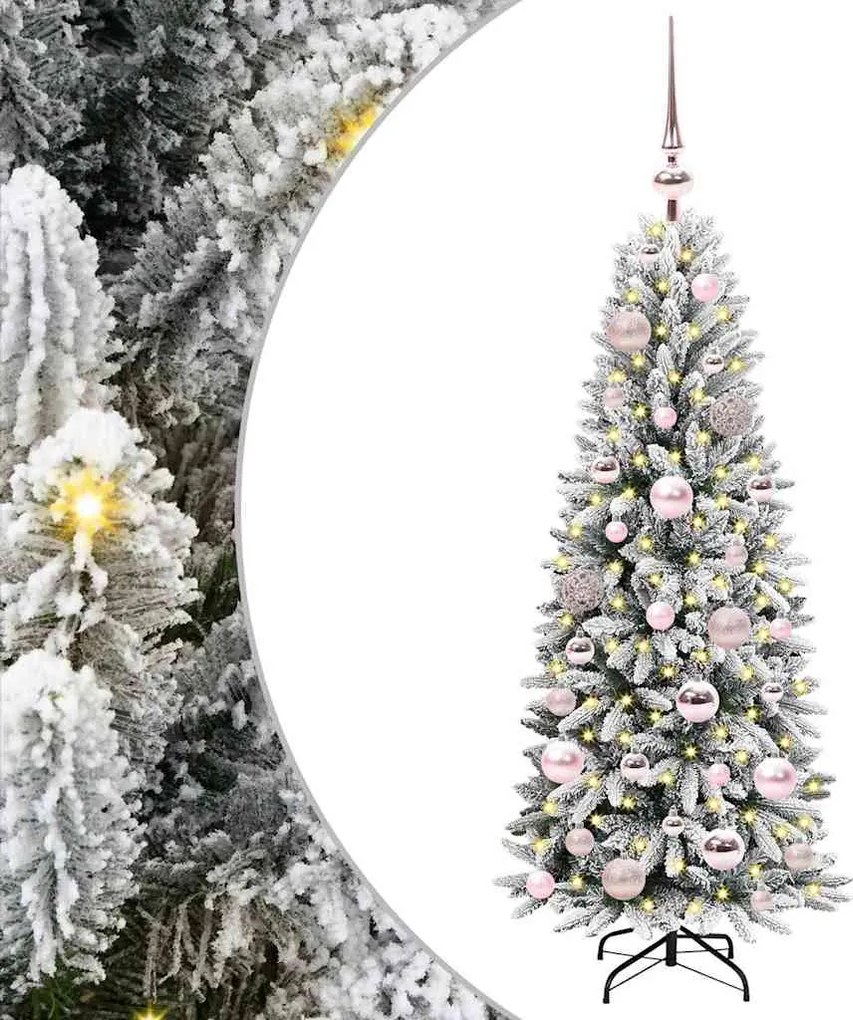 vidaXL Mű karácsonyfa Fehér 120 cm PVC és Műanyag és Acél és PE