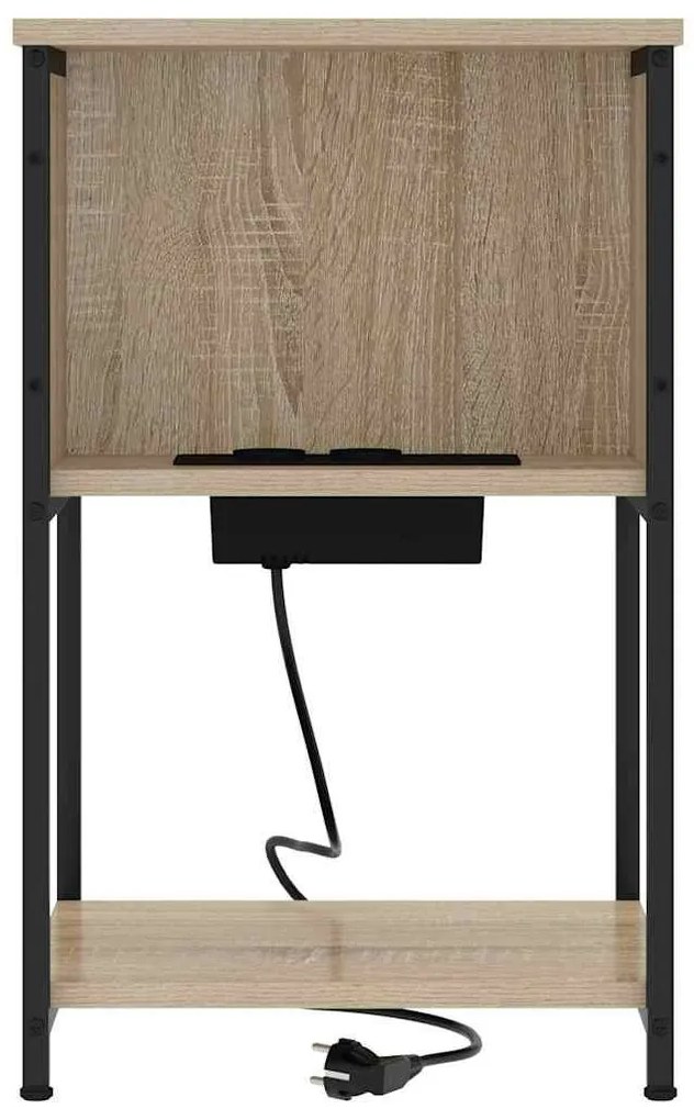 Éjjeliszekrény 2 pcs sonoma tölgy 38 x 31 x 61 cm Faanyag