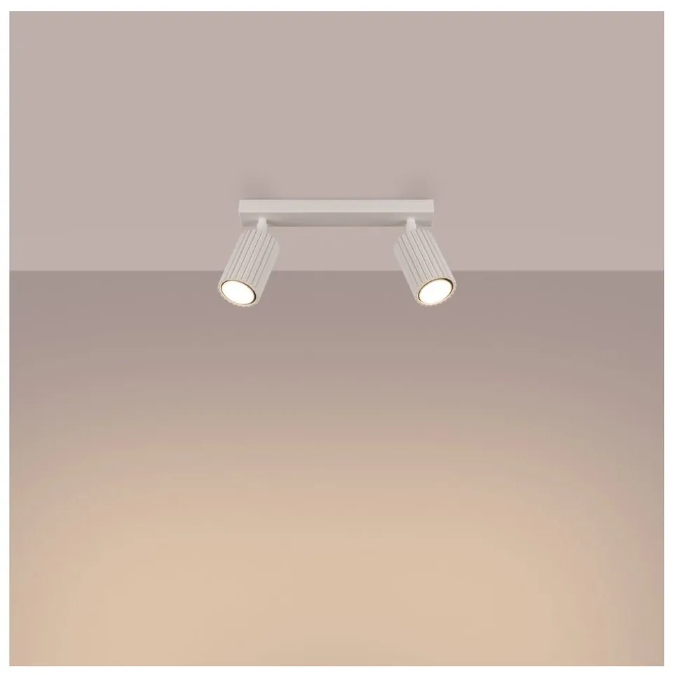 Krémszínű spotlámpa 6,5x30 cm Gleam – Sollux