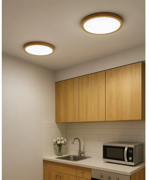 LED mennyezeti lámpa LED/24W/230V 3000/4000/6500K átm. 30 cm bézs