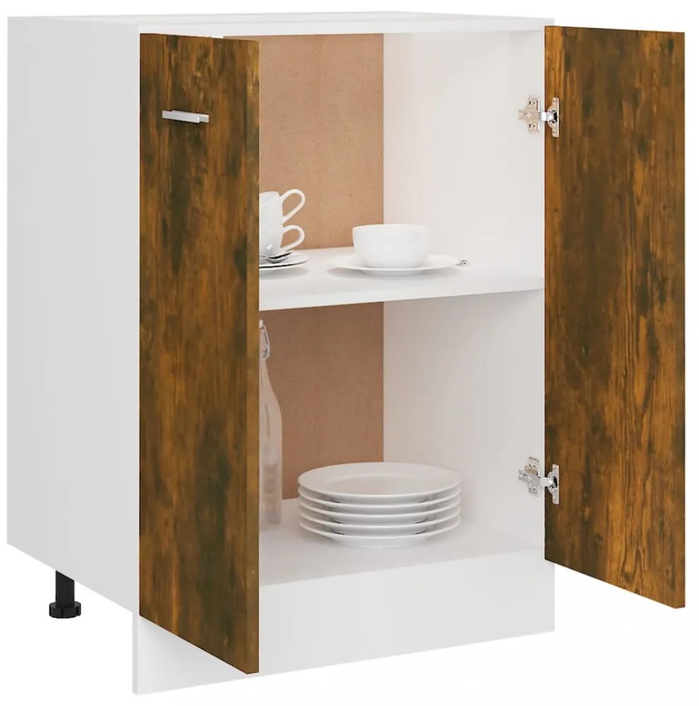 “Lyon” füstös tölgyszínű szerelt fa alsó szekrény