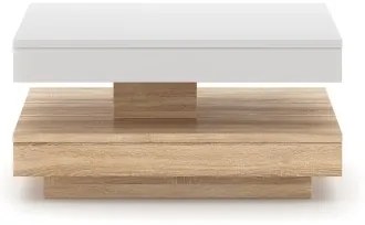 TIMO dohányzóasztal fehér/sonoma tölgy