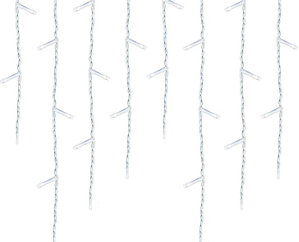 LED-es jégcsap fényfüggöny 2 méretben, hidegfehér-230 LED-del