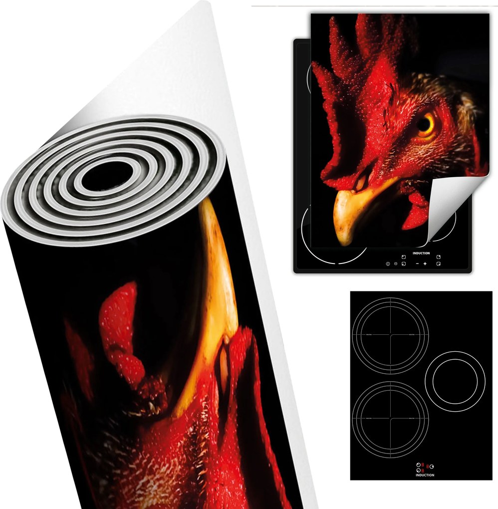 Tűzhelyvédő Szőnyeg Asztali Dekoráció 40x52 fekete kakas