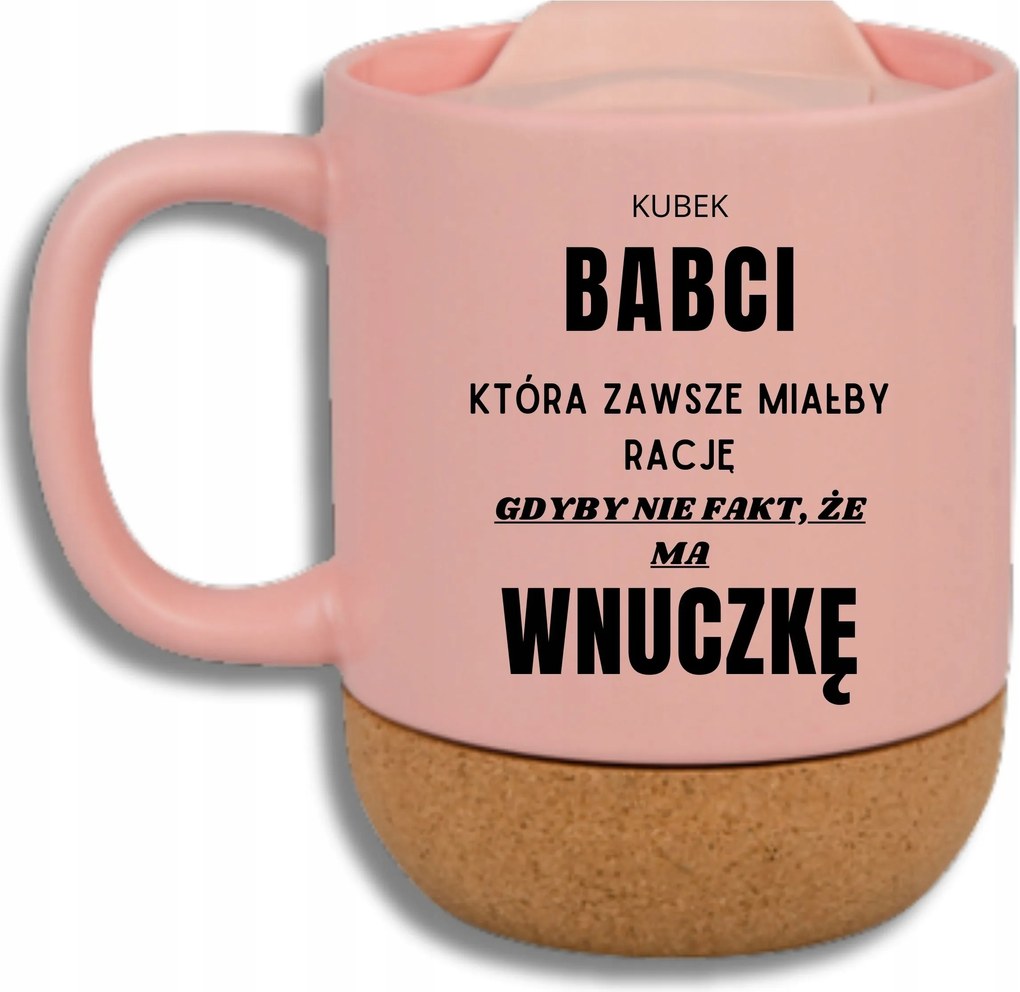 Rózsaszín Bögre Parafa Vicces Ajándék Nagymama Nap Bögre Nagymama