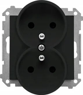 Simon 55 Dupla fali aljzat földelt süllyesztett fekete Matt