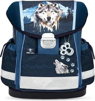 Iskolatáska, fémcsat, BELMIL Classy Northern Alpha, farkas (BL410313AG78F)