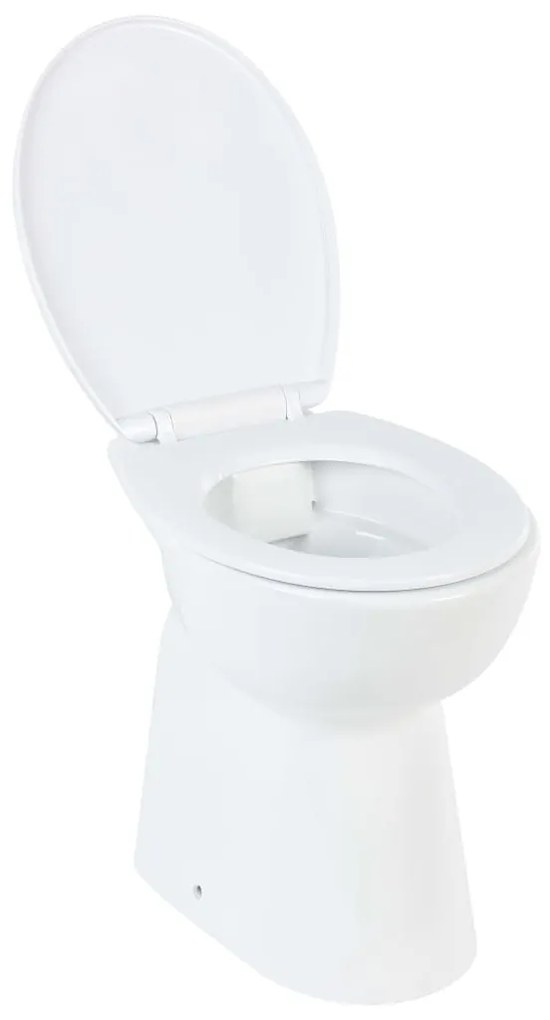 Fehér kerámia perem nélküli WC 7 cm extra magasság Soft Close