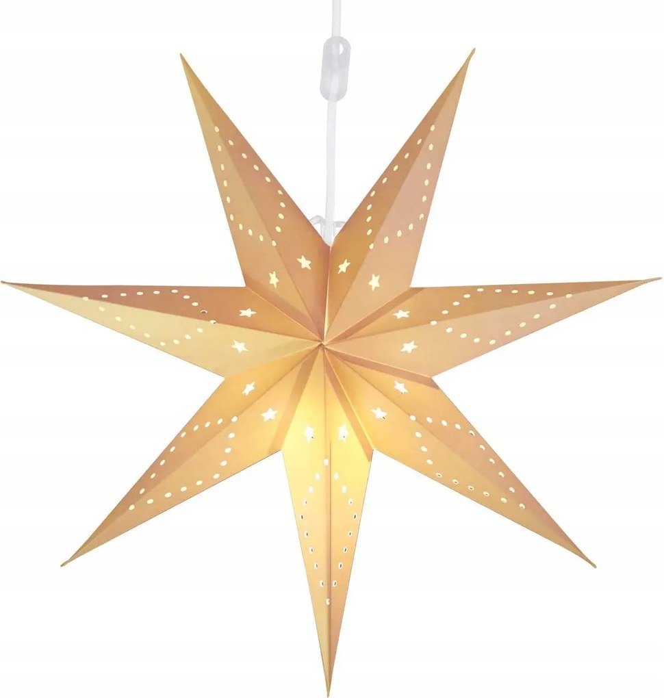 Salcar Világító csillag lógó karácsonyi dekoráció 55 cm Led fehér