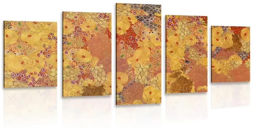 5 részes kép absztrakció ihlette G. Klimt