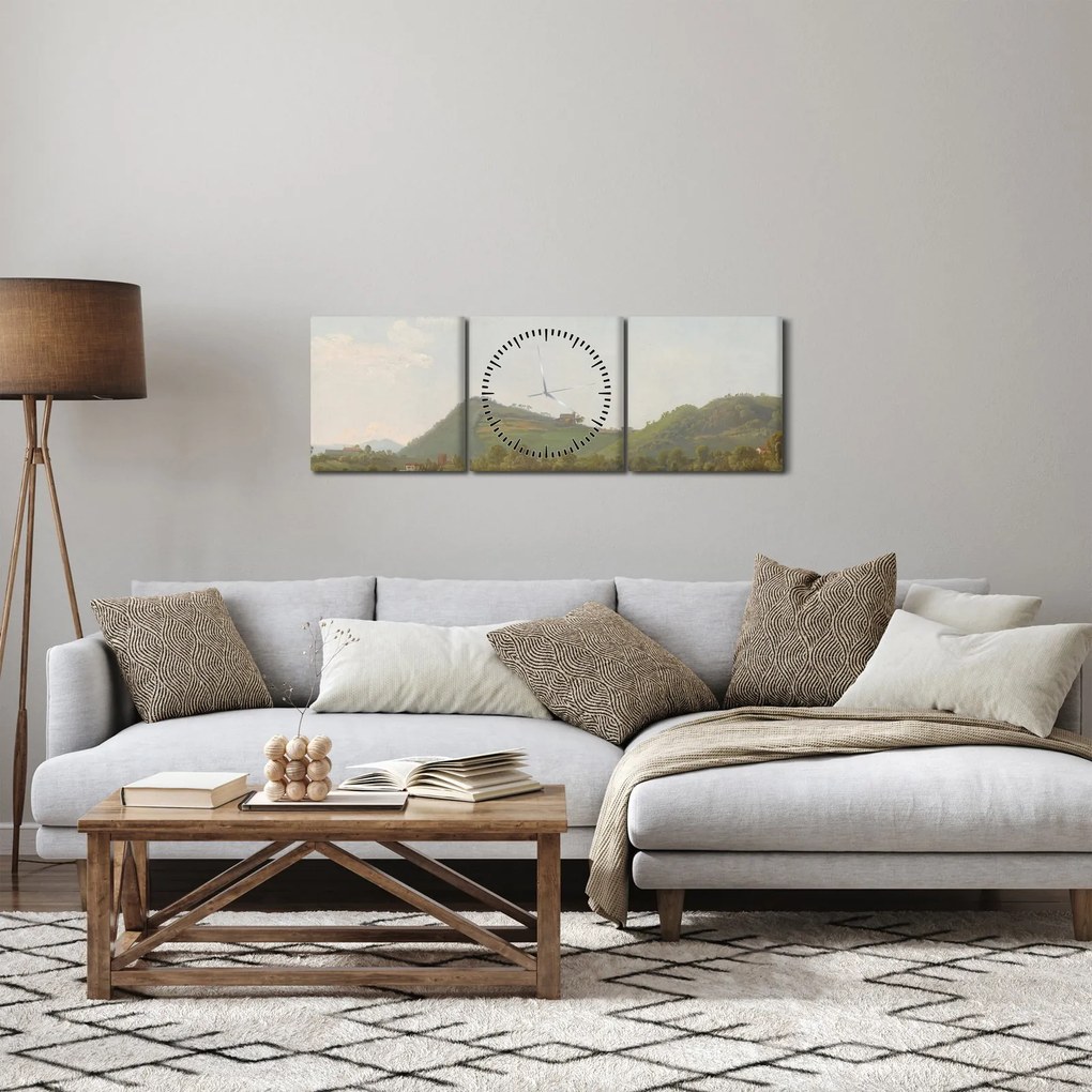 Kép - Simon Denis, View Near Naples, reprodukciók (órával) (90x30 cm)