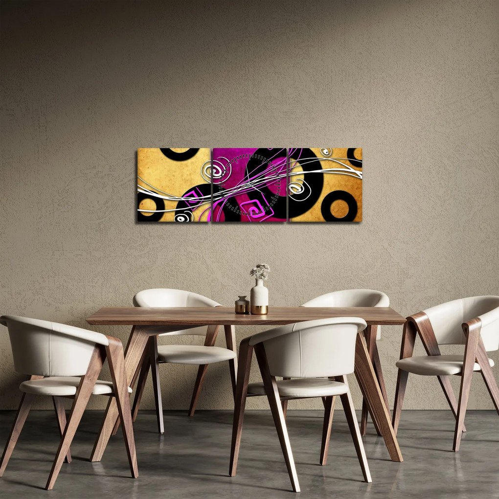 Az absztrakció képe (órával) (90x30 cm)
