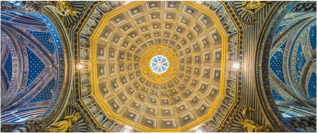 A Siena templom mennyezetének képe (120x50 cm)