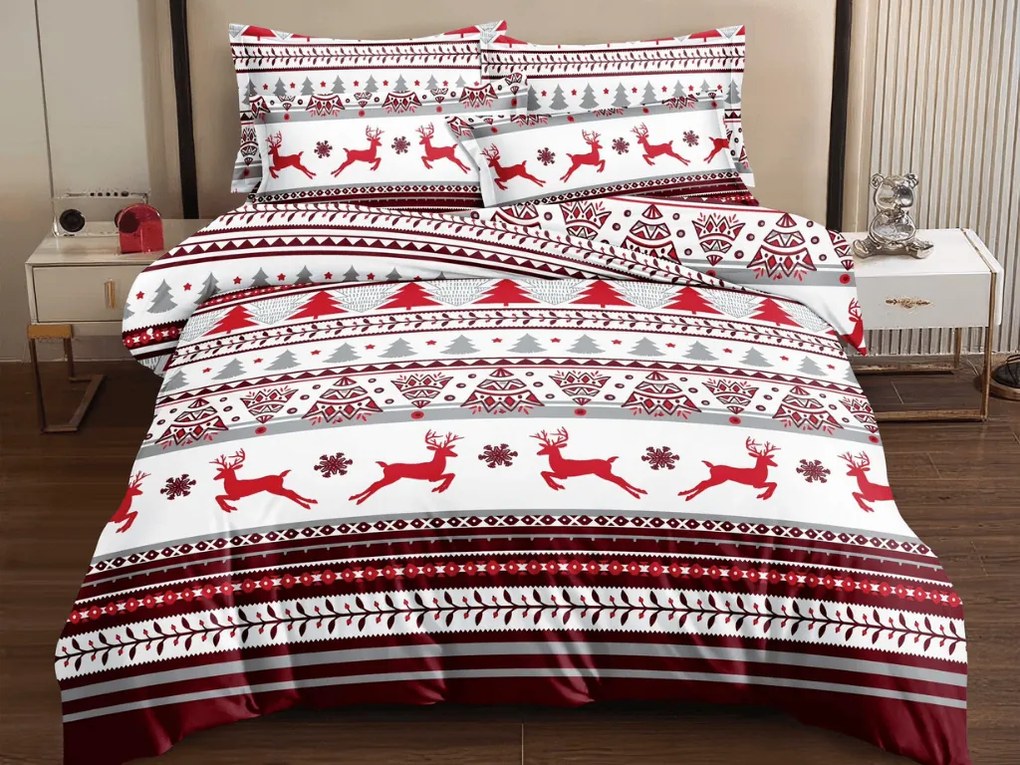 SZARVAS ÉS HÓPEHELY piros mikroszálas ágyneműhuzat