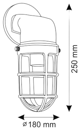 Kültéri fali lámpa LUND 1xE27/12W/230V IP44 króm