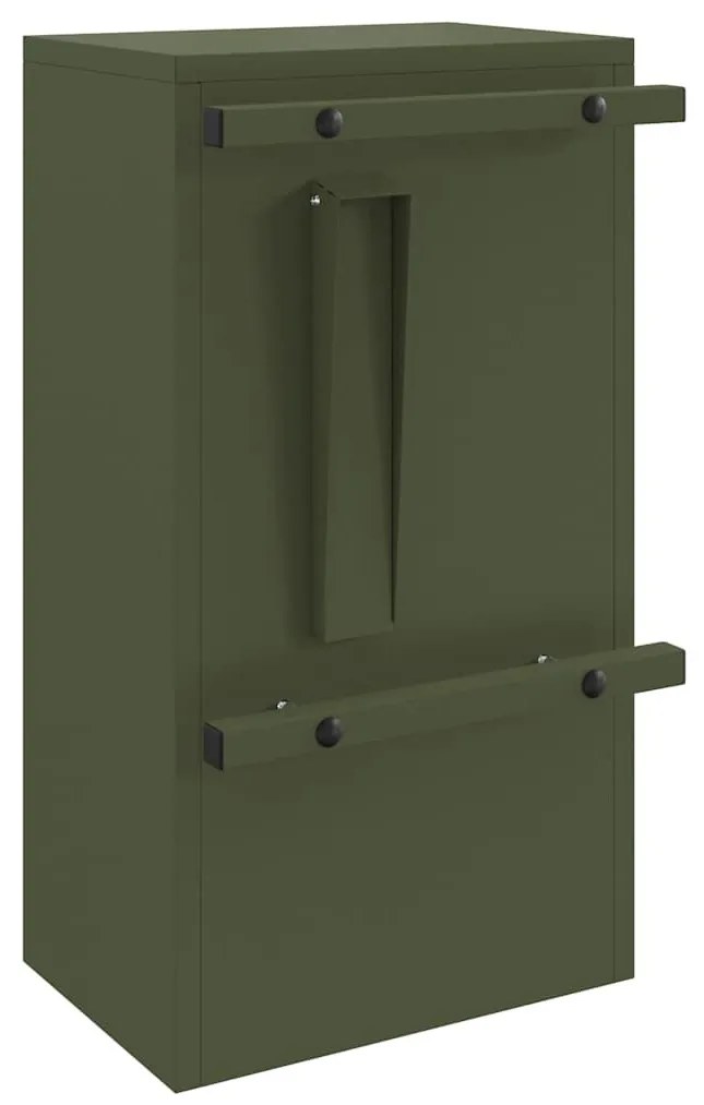 postaláda Oliva zöld 30 x 23 x 55 cm Acél