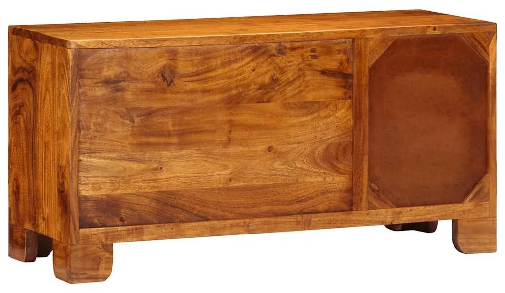 tömör akácfa többszínű TV-szekrény 90x30x45