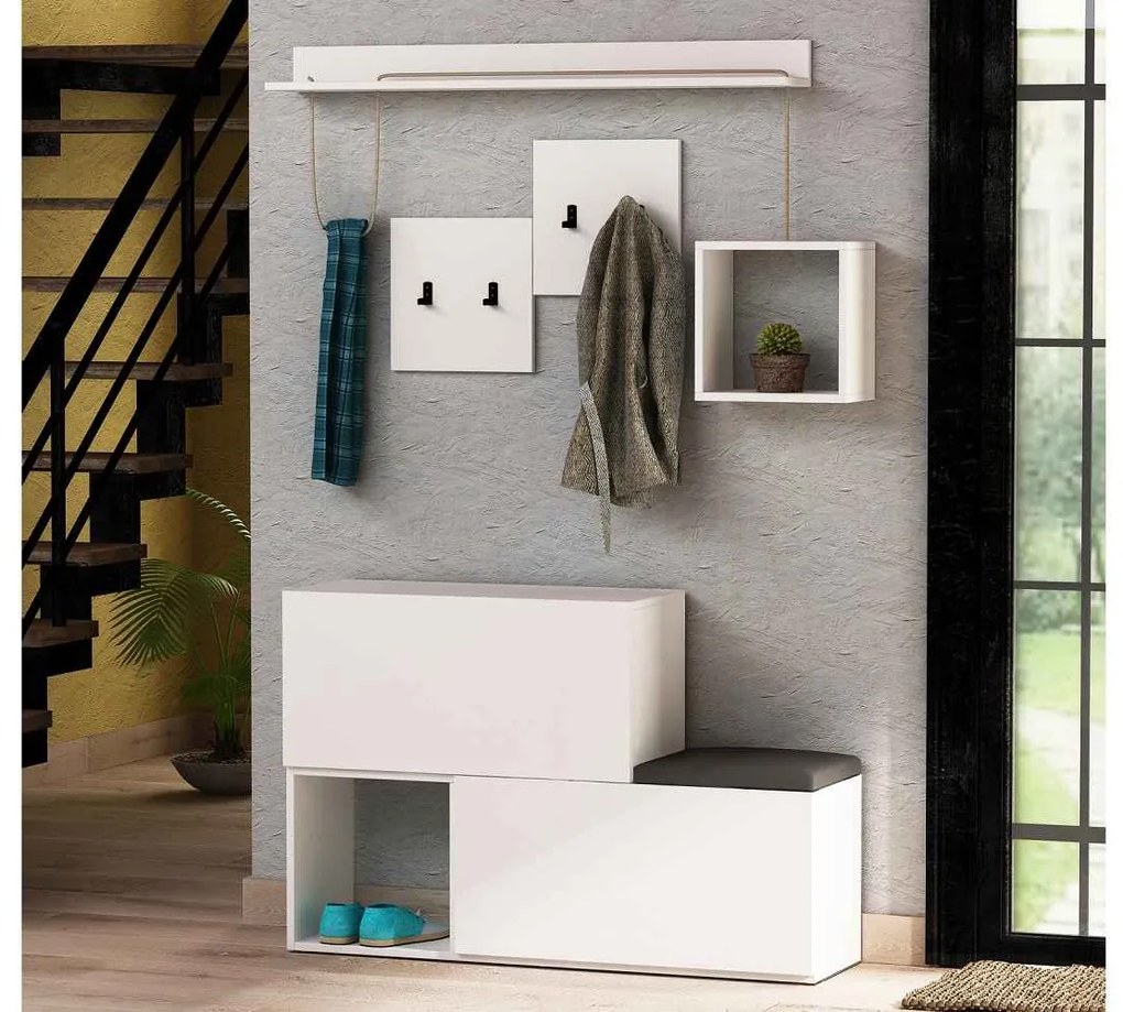 Design előszobafal szett Callia fehér