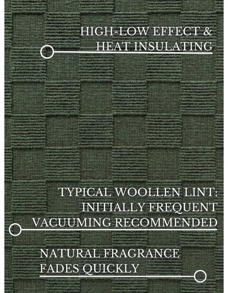 Sötétzöld kézi szövésű gyapjú szőnyeg 160x230 cm Scala – Villeroy&Boch