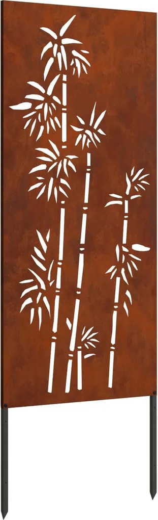 vidaXL Kertvédő vászon Virágos Rozsdás 50 x 140 cm Időjárásálló acél