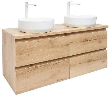 SAT B-Way Fürdőszobaszekrény mosdóval 119x50x45 cm tölgy matt BWAY2120OAKDU2B