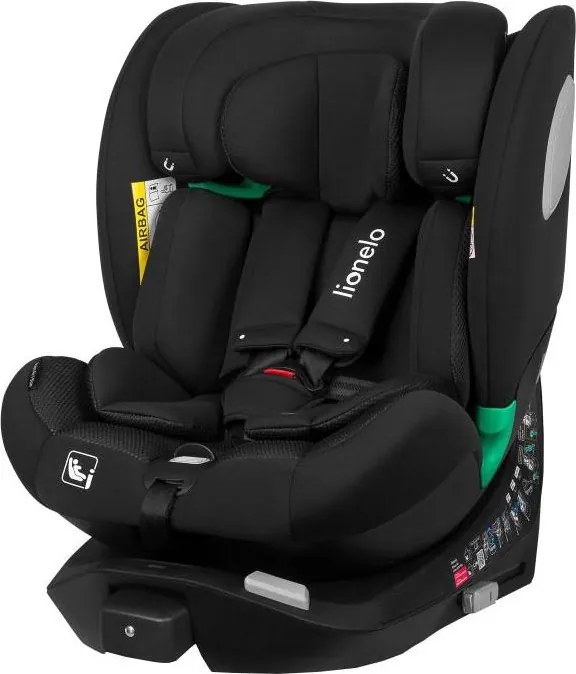 Lionelo - BRAAM AIR i-Size 40-150 cm forgatható gyerekülés alappal Black Carbon