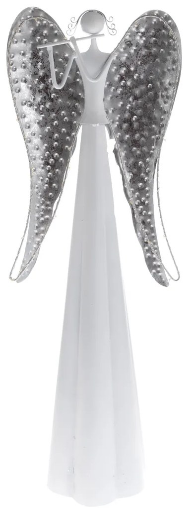 Fém angyal világító szárnyakkal, 64 cm, LED-esvilágítás