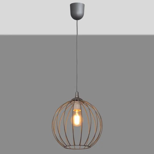 Csillár zsinóron MERCURE 1xE27/15W/230V szürke