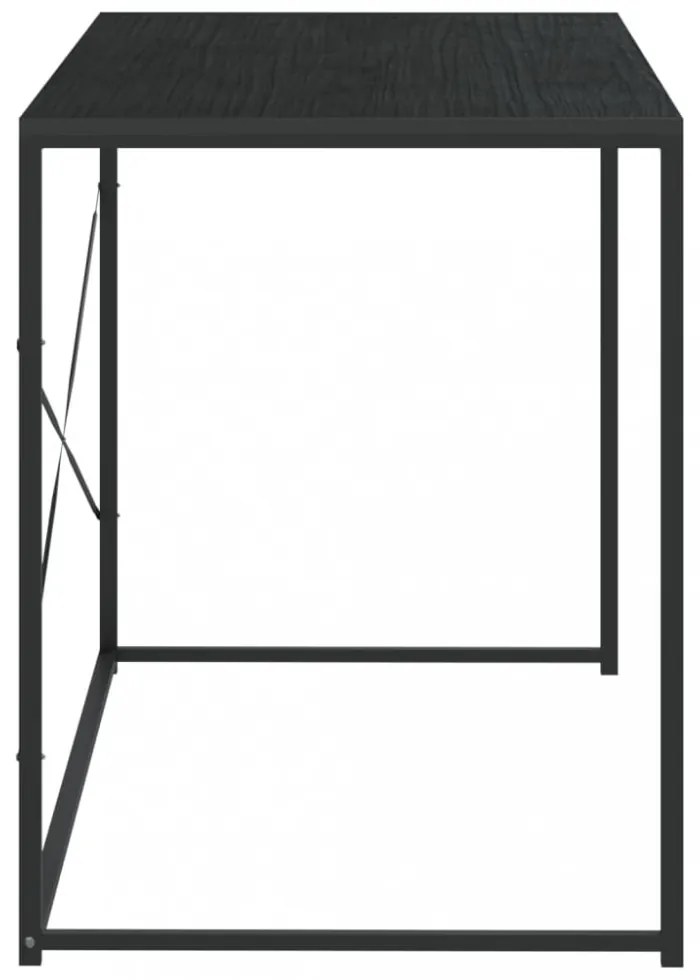 fekete szerelt fa számítógépasztal 110 x 60 x 70 cm