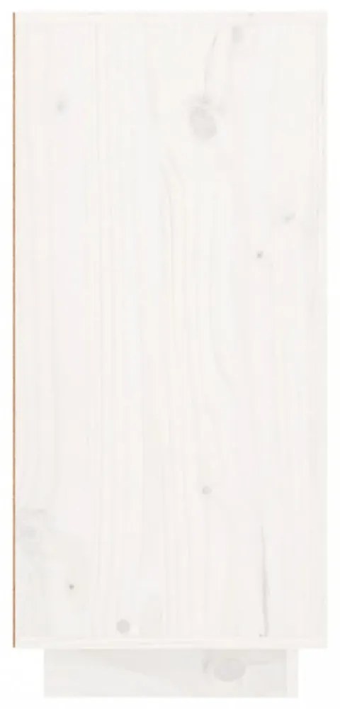 fehér tömör fenyőfa tálalószekrény 111 x 34 x 75 cm