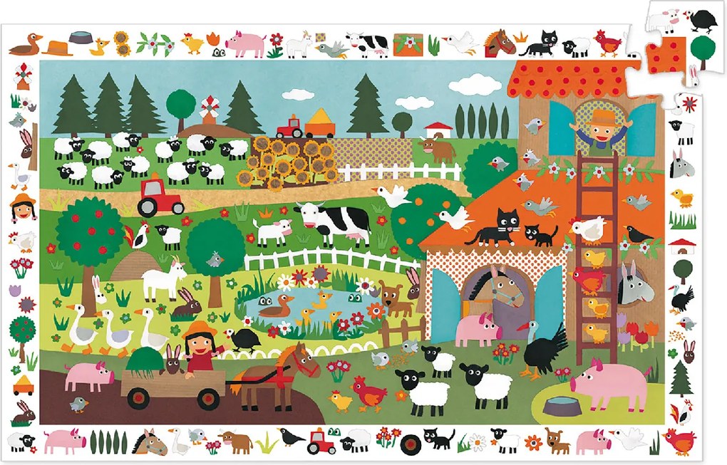 Megfigyeltető puzzle - A farm, 35 db-os - The farm
