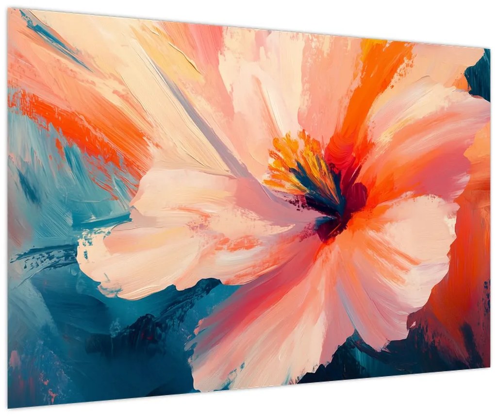 Kép - Festett virág (90x60 cm)