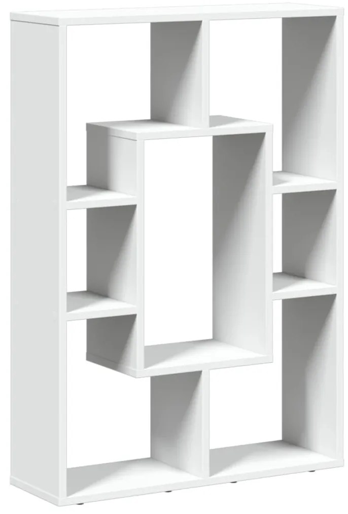 fehér szerelt fa könyvespolc 63 x 20 x 90 cm