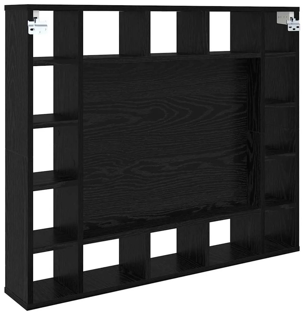 Tükörszekrény polcokkal Musta tammi 91 x 15 x 76.5 cm Faanyag