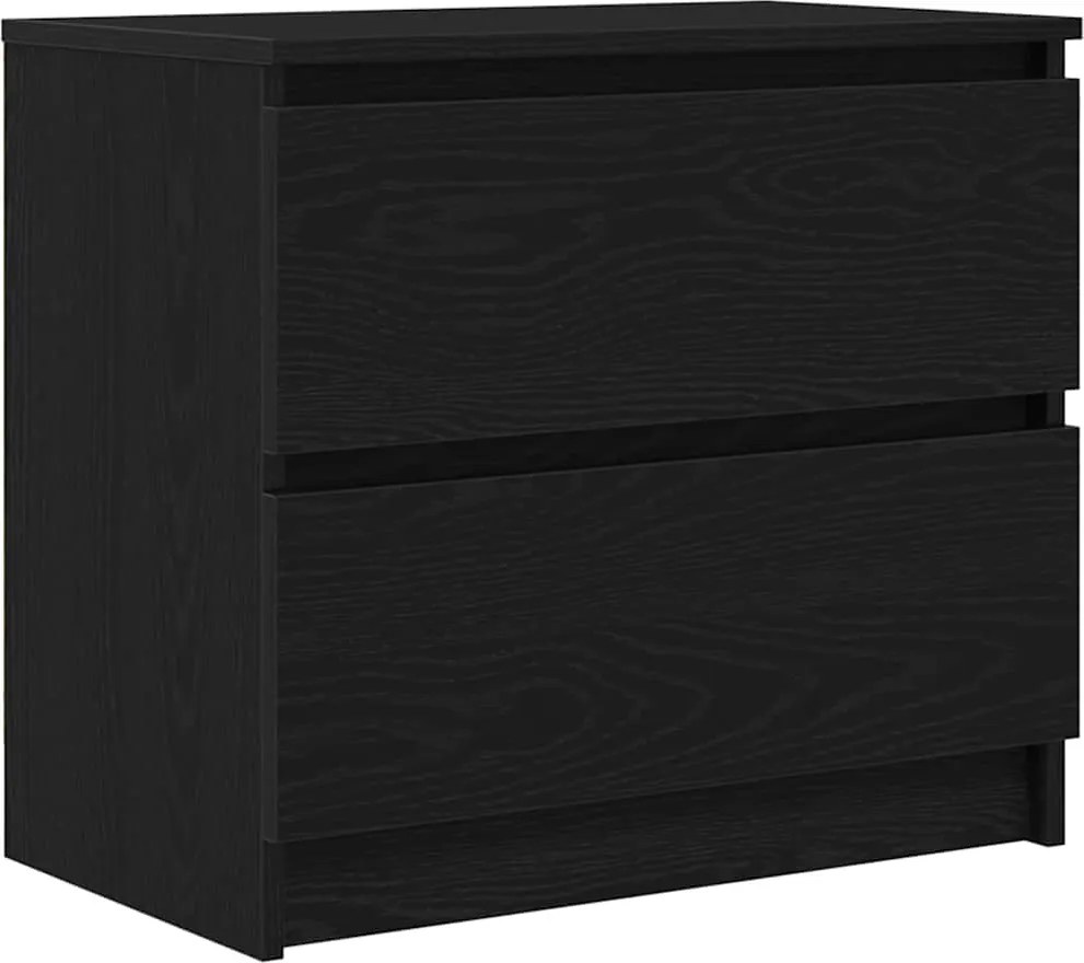 vidaXL fekete szerelt fa TV-szekrény 60x35x54 cm