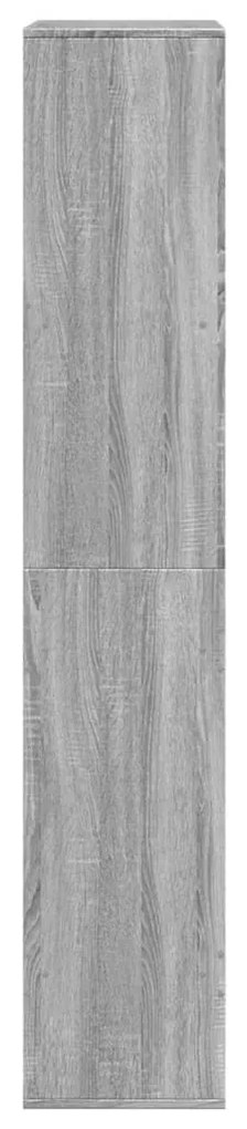 szürke sonoma színű szerelt fa könyvespolc 100 x 33 x 175 cm