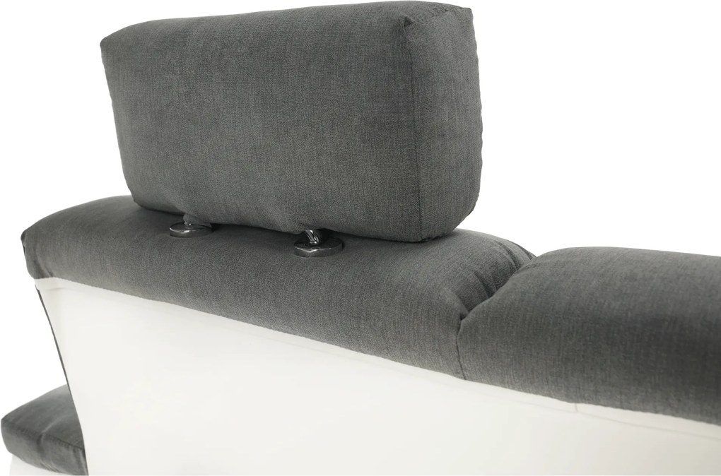 Kissarok, textilbőr fehér/szövet szürke, balos, SANTIAGO