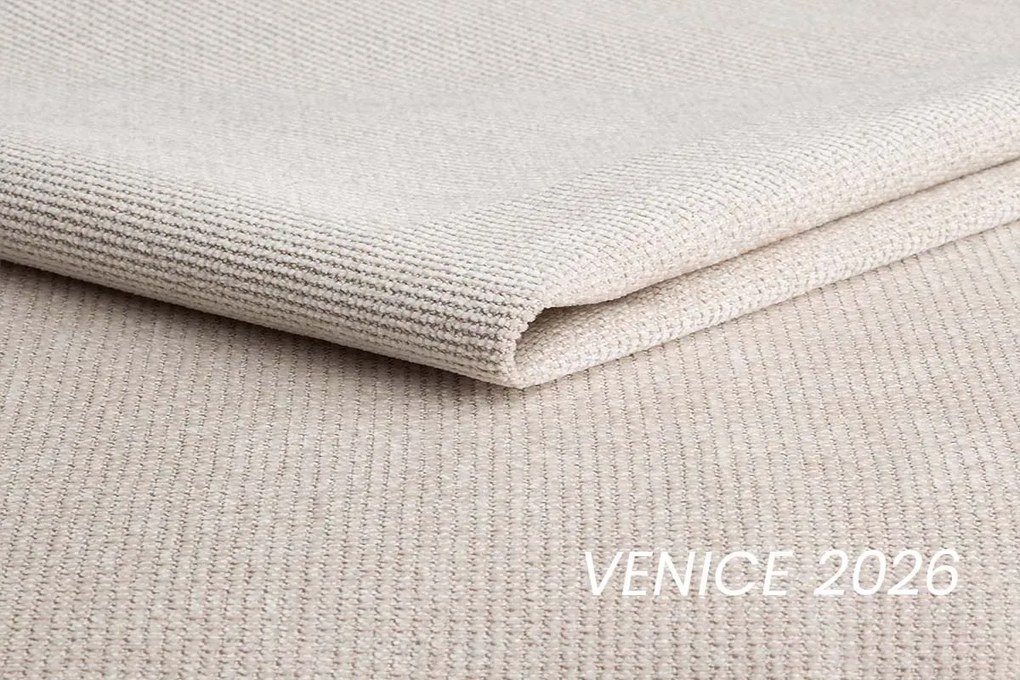 Lutario L jobb oldali sarokkanapé ágyneműfunkcióval - bézs Venice 2026 vízlepergető szövet