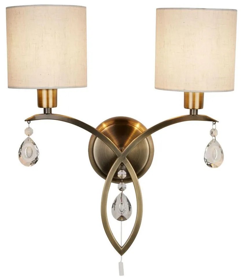 Searchlight 1602-2AB - Fali lámpa ALBERTO 2xE14/60W/230V