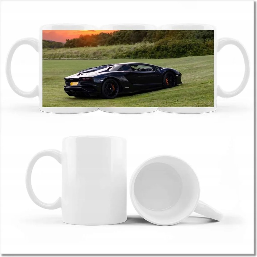 Fényképes bögre Fekete sportautó